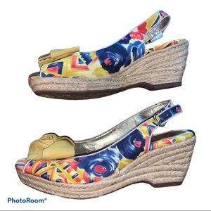 Sofft Marcela Floral Jute Espadrille Wedge Sandals